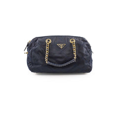 Prada Nylon Tessuto Bowling Bag Dark Navy/Black