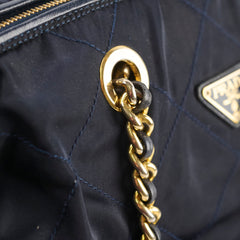 Prada Nylon Tessuto Bowling Bag Dark Navy/Black