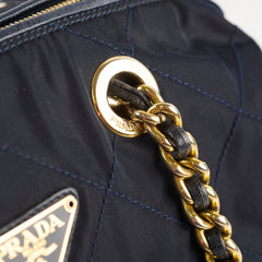 Prada Nylon Tessuto Bowling Bag Dark Navy/Black