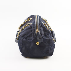 Prada Nylon Tessuto Bowling Bag Dark Navy/Black