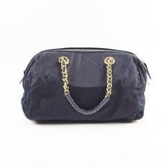 Prada Nylon Tessuto Bowling Bag Dark Navy/Black