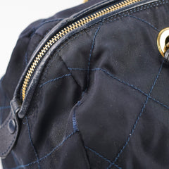 Prada Nylon Tessuto Bowling Bag Dark Navy/Black