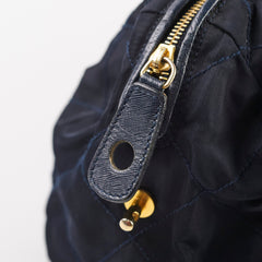 Prada Nylon Tessuto Bowling Bag Dark Navy/Black