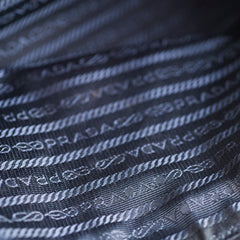 Prada Nylon Tessuto Bowling Bag Dark Navy/Black