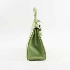 Hermes Kelly 28 Vert Criquet Evercolor Y Stamp