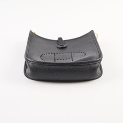 Hermes Mini Evelyne Clemence Black - Stamp C