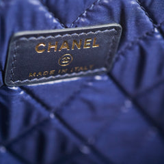 Chanel Caviar Boy Large O-Case Navy