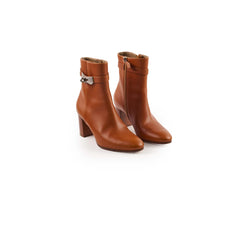 Hermes Saint Germain Ankle Boots Naturel Size 37.5
