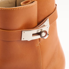 Hermes Saint Germain Ankle Boots Naturel Size 37.5