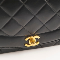 Chanel Vintage Diana Small Lambskin Black