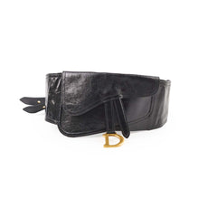 Dior Saddle Corset Belt Pouch Calfskin Black