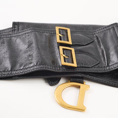 Dior Saddle Corset Belt Pouch Calfskin Black