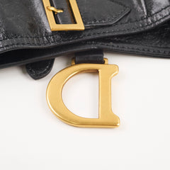 Dior Saddle Corset Belt Pouch Calfskin Black