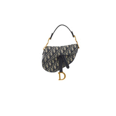 Dior Mini Saddle Bag Oblique Blue