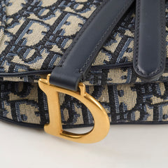 Dior Mini Saddle Bag Oblique Blue