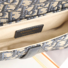 Dior Mini Saddle Bag Oblique Blue