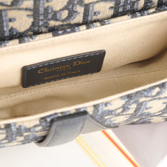 Dior Mini Saddle Bag Oblique Blue