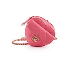 Chanel Micro Heart Bag Charm Pink