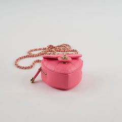 Chanel Micro Heart Bag Charm Pink