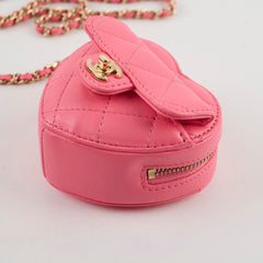 Chanel Micro Heart Bag Charm Pink