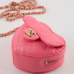 Chanel Micro Heart Bag Charm Pink