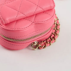 Chanel Micro Heart Bag Charm Pink