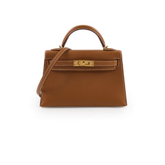 Hermes Mini Kelly Epsom Gold Z Stamp 2021