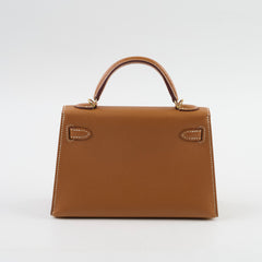 Hermes Mini Kelly Epsom Gold Z Stamp 2021