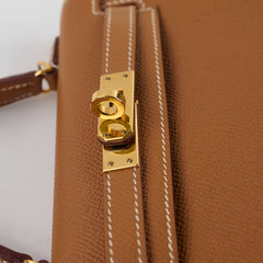 Hermes Mini Kelly Epsom Gold Z Stamp 2021