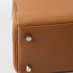 Hermes Kelly 28 Retourne Togo PHW Gold/Feu Verso M Square
