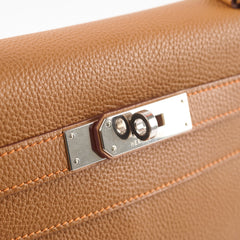 Hermes Kelly 28 Retourne Togo PHW Gold/Feu Verso M Square