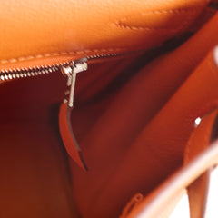 Hermes Kelly 28 Retourne Togo PHW Gold/Feu Verso M Square