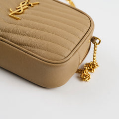 Saint Laurent Mini Lou Camera Dark Beige