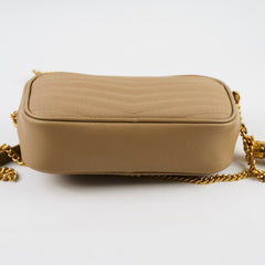 Saint Laurent Mini Lou Camera Dark Beige