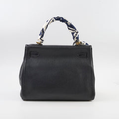 Hermes Kelly 28 Clemence Black - Stamp X