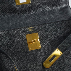 Hermes Kelly 28 Clemence Black - Stamp X