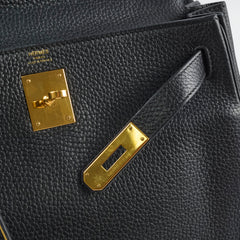 Hermes Kelly 28 Clemence Black - Stamp X