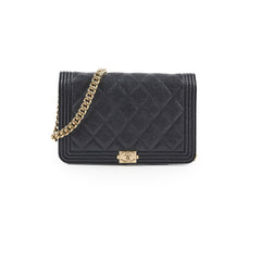 Chanel Boy Wallet On Chain Caviar Black GHW