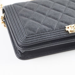 Chanel Boy Wallet On Chain Caviar Black GHW