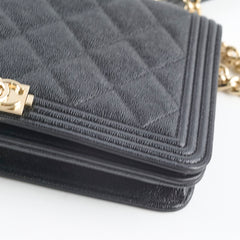 Chanel Boy Wallet On Chain Caviar Black GHW