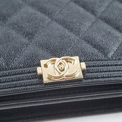 Chanel Boy Wallet On Chain Caviar Black GHW