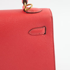 Hermes Kelly 25 Epsom Sellier Rose Jaipur X Stamp 2016