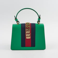 Gucci Sylvie Mini Top Handle Green