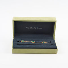 Van Cleef & Arpels Vintage Alhambra 5 Motif Bracelet Malachite 2024