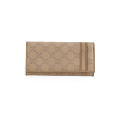 Gucci GG Supreme Leather Long Wallet Brown