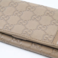 Gucci GG Supreme Leather Long Wallet Brown