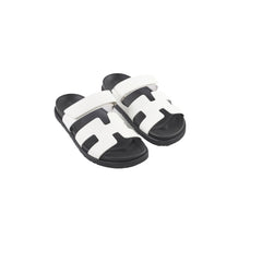 Hermes Chypre Sandals White 39.5