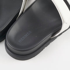 Hermes Chypre Sandals White 39.5