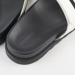 Hermes Chypre Sandals White 39.5