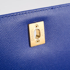 Chanel Medium COCO Handle Caviar Blue Serial 26